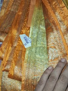 Orange &amp; Gold Sari