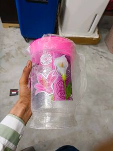 Floral Plastic Pitcher