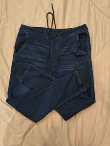 R&amp;B Jogger-style denim pants