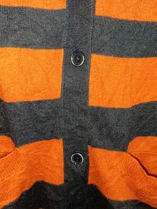 Stylish Winter Striped Cardigan Sweater