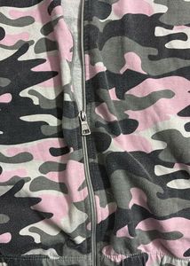 Pink Camo Zip-Up Hoodie
