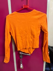 Orange Long Sleeve Top
