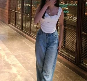 White Ruched Tank Top