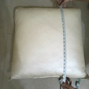 Ivory Off White Leather Cushions