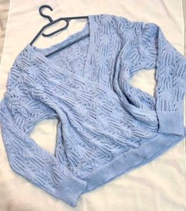 🎁Buy2 Get2 Free Blue Knitted Top ()