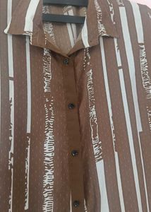😍SALE😍Brown &amp; White Striped Kurti with Pant Set