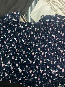 Floral Print Bell Sleeve Top