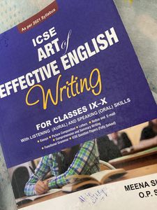 ICSE ART EFFECTIVE ENGLISH WRITING FOR CLASS IX-X