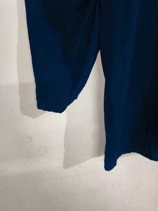 Blue Tie-Front Top