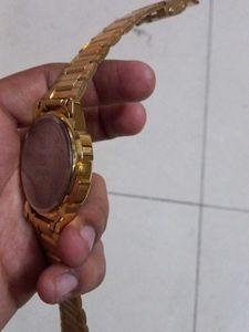 Gold-Tone Wrist Watch