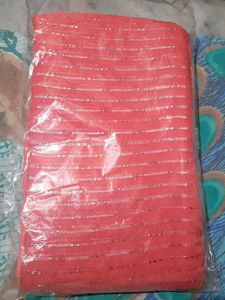 BRAND NEW PINK &amp; RED SHADE SAREE WITH ATTACH BLOUS