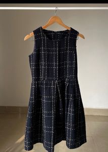 Chic Plaid Sleeveless Tweed Dress