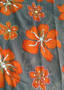 Orange#Black# Exclusive Saree