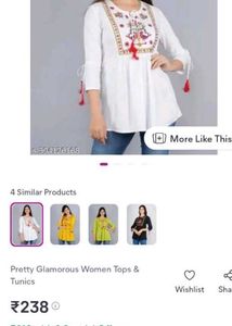 Embroidered White Tunic Top
