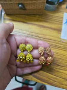 Combo: 2 Sets Of Jhumki Earrings