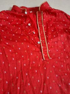 Red Printed Kurta
