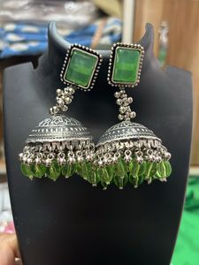 Big Green Earrings