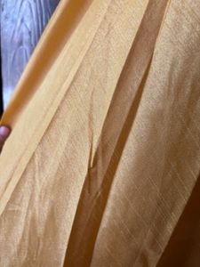 Gold Pleated Midi Skirt