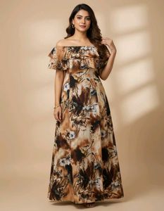 Floral Off-Shoulder Maxi Dress