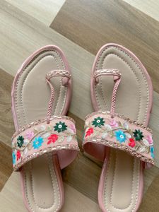 Floral Embroidered Ethnic Flats