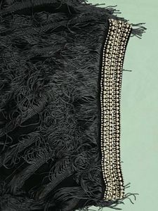 ZARA Beaded Fringe Mini Skirt