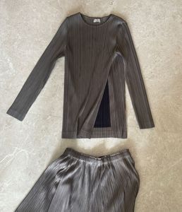 Stylish Grey Brown Co-ord Set