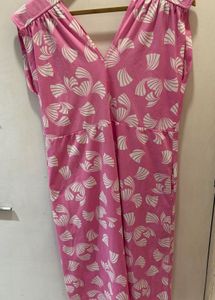 Beautiful Pink V-Neck Dress