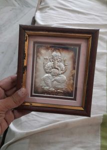 Silver Ganesh Ji Photo Frame
