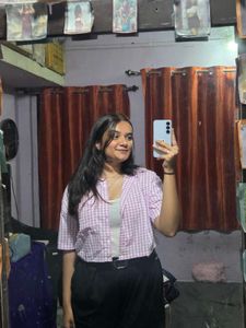 Checked Crop Top Shirt