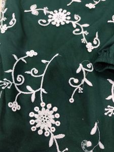 Embroidered Green Ethnic Dress