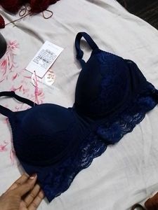 Navy Blue Lace Bralette