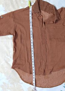 Rust Colour Shirt Style Top