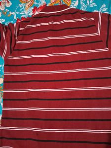 Striped Maroon Polo Shirt