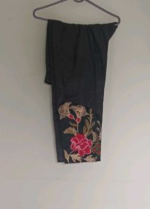 Elegant Embroidered Black Suit