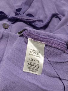 Purple Button-Down Sleeveless Top
