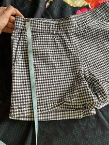 Checkered Black &amp; White Shorts