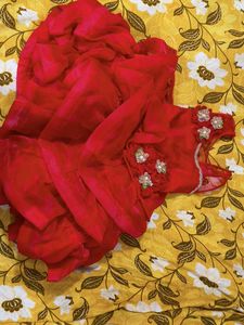 Red party wear frock