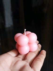 Pink Bubble Candle