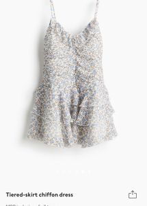 Tiered- Skirt Chiffon Dress