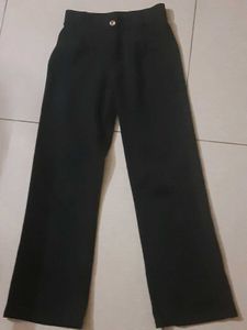 Wide Leg Black Formal Pants