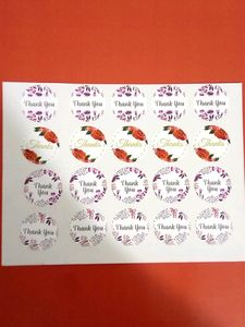 160 Thankyou Stickers Of 26 mm