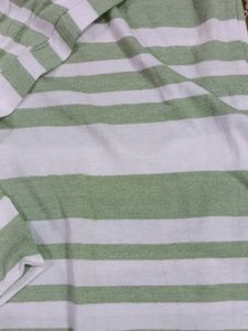 Green And White Mix Tshirt For Women