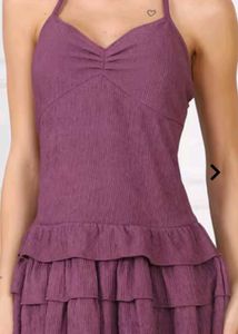 Cute Purple Ruffled Dress