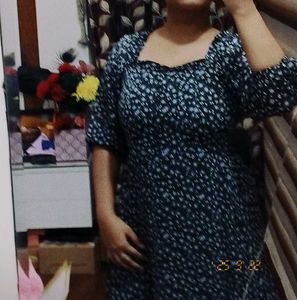 Off-shoulder Print Dress