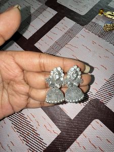 Oxidized Jhumka Earrings