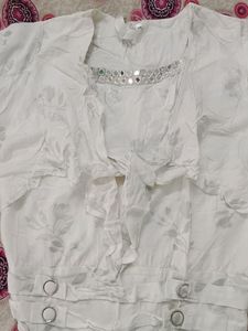 White Floral Top
