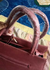 Pink Structured Tote Bag