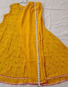 Mustard Kurti Set