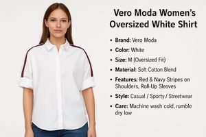 Vero Moda Women’s Oversized White Shirt with Strip