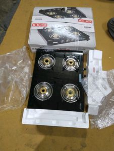 USHA Ebony 4-Burner Gas Stove - New!